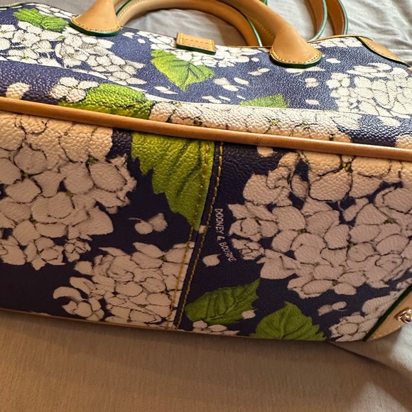 Dooney & Bourke Blue and White Hydrangea Floral Print Bag - Picture 14 of 16